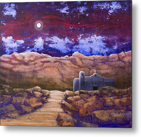 Desert Sunset Metal Print featuring the painting Paper Moon by Jack Malloch