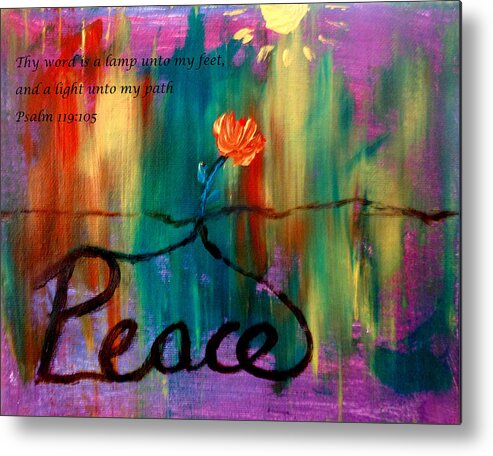 Peace Metal Print featuring the painting Peace by Amanda Dinan