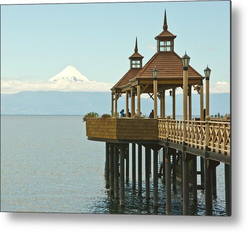 Volcano Metal Print featuring the photograph Piering to Osorno by Kent Nancollas