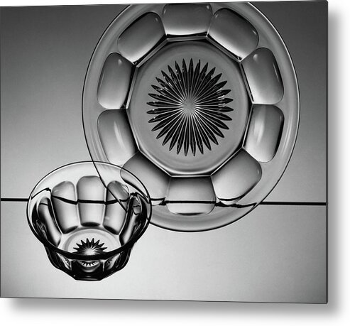 Home Accessories Metal Print featuring the photograph Plate And Bowl by Martinus Andersen