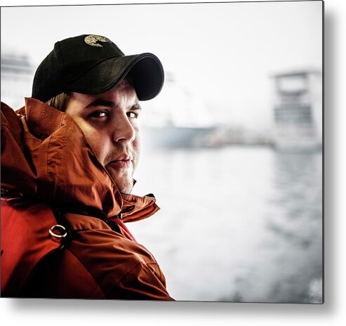 20-24 Years Metal Print featuring the photograph Portrait Of A Deckhand by Ron Koeberer