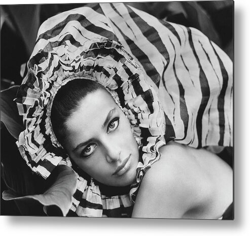 Fashion Metal Print featuring the photograph Portrait Of Ana Maria De Moreas Barros by Henry Clarke