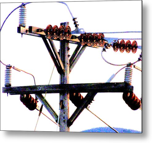 Electricity Metal Print featuring the photograph Power On by Mary Beth Landis