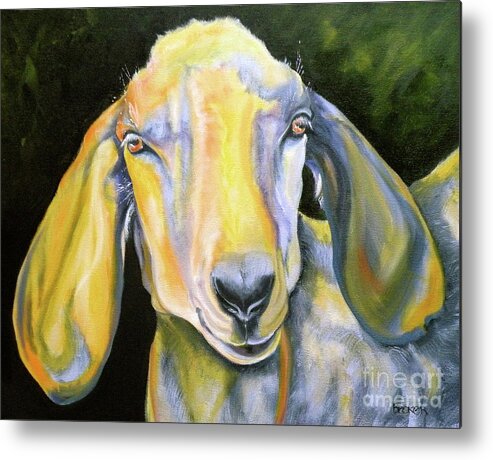 Goat Metal Print featuring the painting Prize Nubian Goat by Susan A Becker