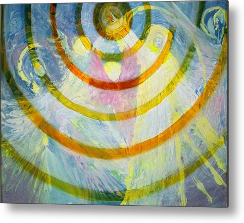 Bullseye Metal Print featuring the painting Prophetic Message Sketch 7 Beacon by Anne Cameron Cutri