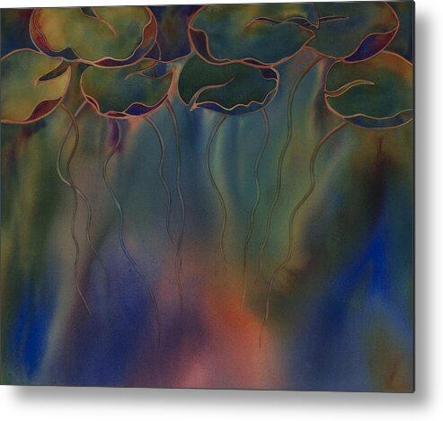 Water Color Metal Print featuring the painting Purple Linings III by Johanna Axelrod