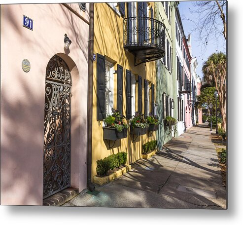 Charleston Metal Print featuring the photograph Rainbow Row by Patricia Schaefer