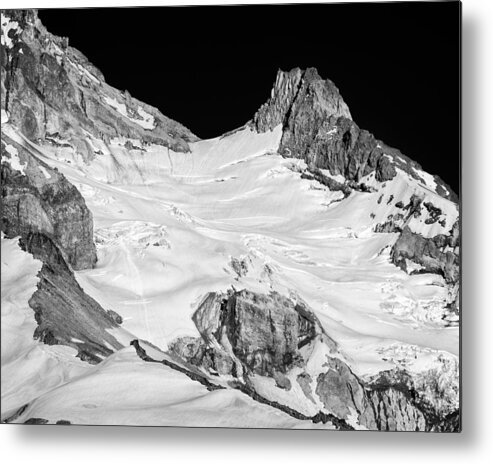 Mountain Metal Print featuring the photograph Reid Glacier and Illumination Rock by Jon Ares