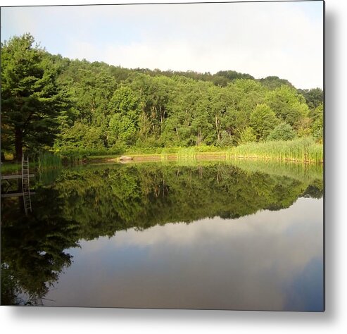 Reflection Metal Print featuring the photograph Relaxation by Michael Porchik