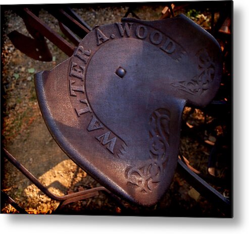 Farms Metal Print featuring the photograph Reservered Seating - Vintage Plow Seat by Steven Milner