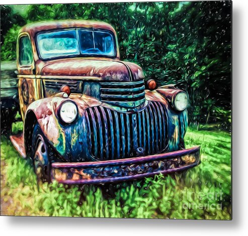 Truck Metal Print featuring the photograph Resting Classic by Perry Webster