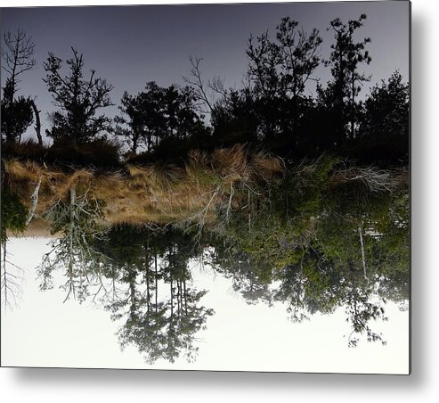 Obx Metal Print featuring the photograph Reverse Reflection On A Crab Fishermans Canal by Rick Rosenshein