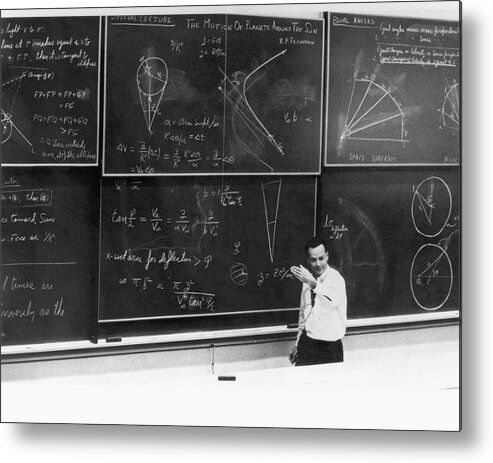 1900s Metal Print featuring the photograph Richard Feynman by Us Department Of Energy