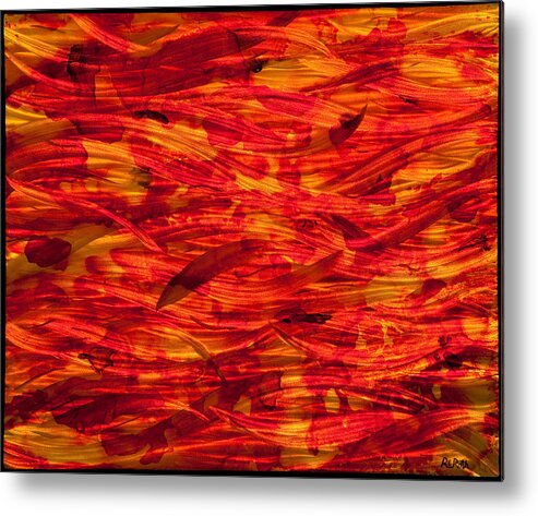 Contemporary Metal Print featuring the sculpture River of Fire by Rick Roth