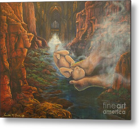 Newborn Metal Print featuring the painting River of Life by Jeanette French