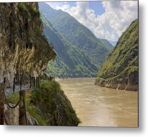 Tiger Leaping Gorge Metal Print featuring the photograph River Yangzi by Ray Devlin
