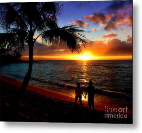 Romantic Sunset Hawaii Metal Print featuring the photograph Romantic Sunset Hawaii by Patrick Witz
