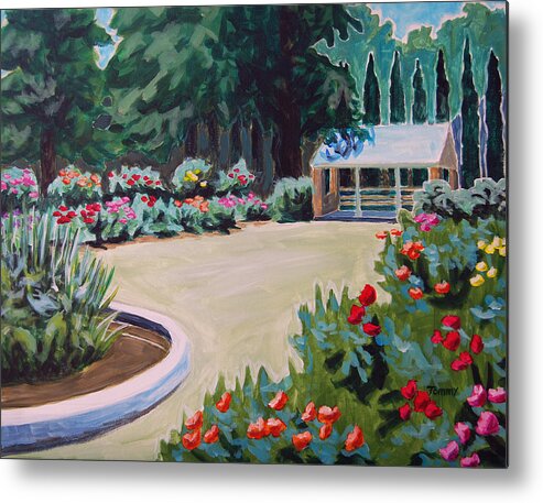 Roses Metal Print featuring the painting Rose Garden by Tommy Midyette