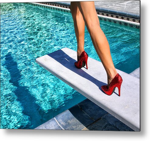 Featured Metal Print featuring the photograph RUBY HEELS Ready for take-off Palm Springs by William Dey
