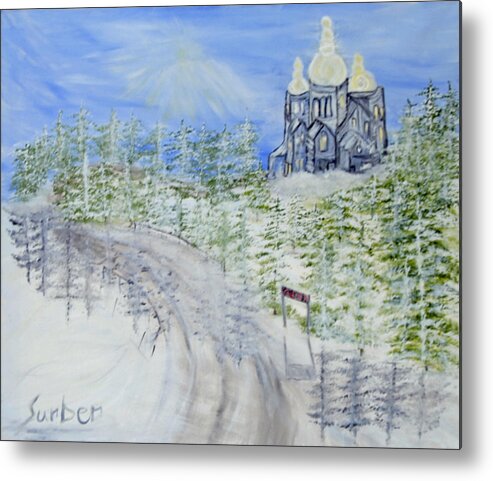 Winter Metal Print featuring the painting Russian Winter by Suzanne Surber