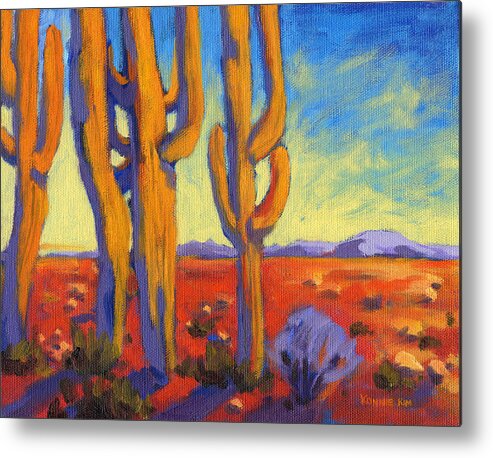 Arizona Metal Print featuring the painting Desert Keepers by Konnie Kim