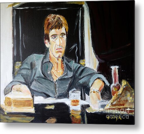 Scarface Metal Print featuring the painting Scarface by Judy Kay