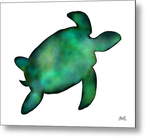 Sea Turtle Metal Print featuring the painting Sea Turtle by Laura Bell