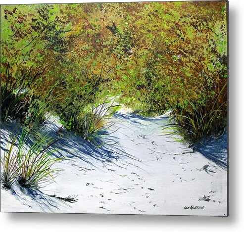 Shore Metal Print featuring the painting Seagrass by Ken Ahlering