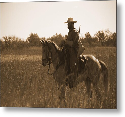 Military Metal Print featuring the photograph Searching by Pamela Peters