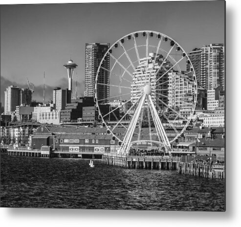 Great Metal Print featuring the photograph Seattle's Great Wheel by Kyle Wasielewski