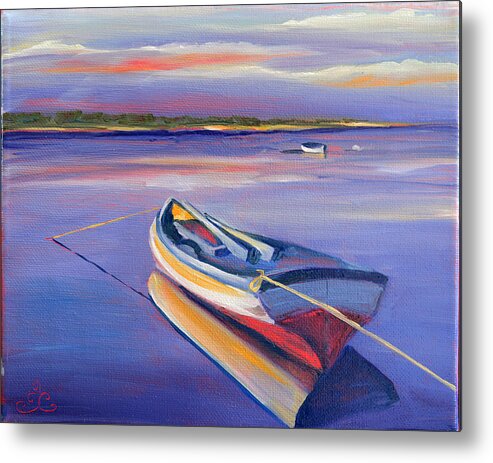Ocean Metal Print featuring the painting Securely Tethered II by Trina Teele
