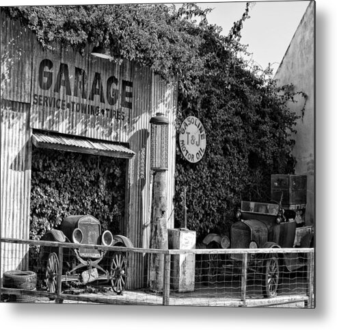 Garage Metal Print featuring the photograph Seeing Yesterday by Camille Lopez