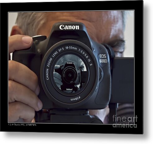 Camera Metal Print featuring the photograph Self-portrait by Pedro L Gili