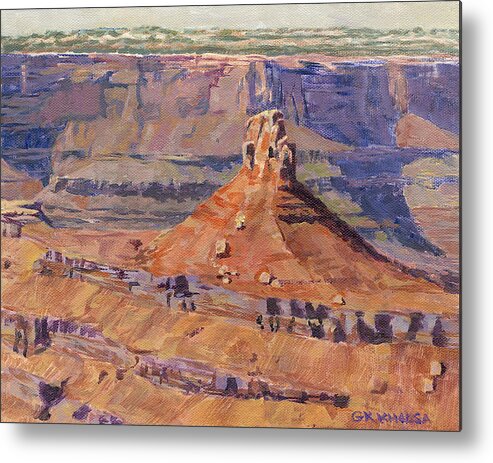 Utah Metal Print featuring the painting Dark Horse Moab by Gurukirn Khalsa