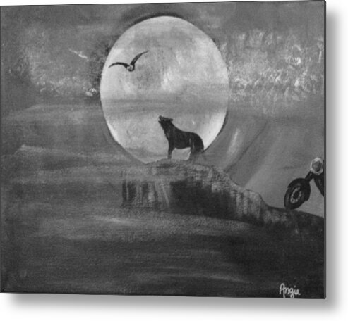 Night Metal Print featuring the painting Shaman's Christmas by Angie Butler