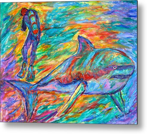 Sharks Metal Print featuring the painting Shark Beauty by Kendall Kessler