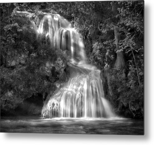 Jemmy Archer Metal Print featuring the photograph Shenandoah Waterfall B W by Jemmy Archer