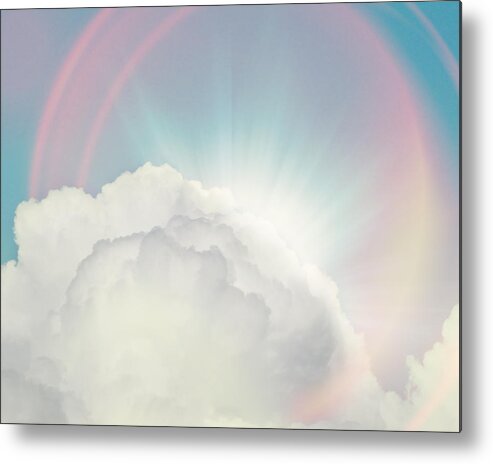 Cloud Metal Print featuring the photograph Shining Through by Amy Tyler