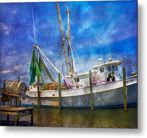 Shrimp Metal Print featuring the photograph Shrimpin' Boat Captain and Mates by Betsy Knapp