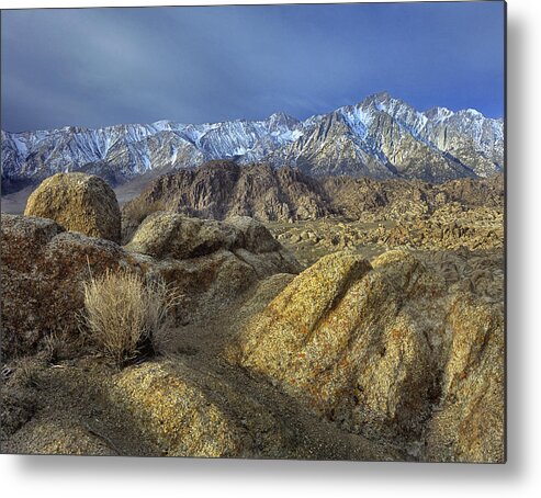 Feb0514 Metal Print featuring the photograph Sierra Nevada And Alabama Hills by Tim Fitzharris