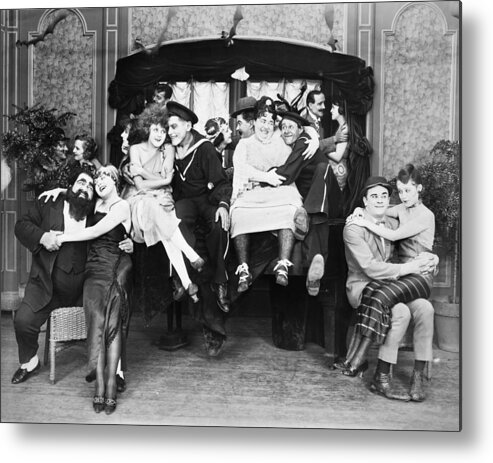 1919 Metal Print featuring the photograph Silent Film Still: Parties by Granger