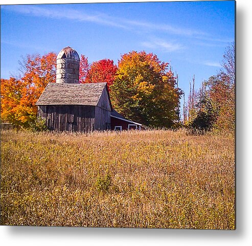 Landscape Metal Print featuring the photograph Sister Bay Barn by Terry Ann Morris
