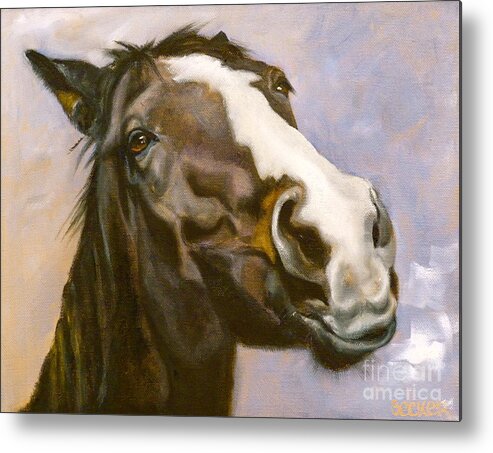 Horse Metal Print featuring the painting Hot to Trot by Susan A Becker