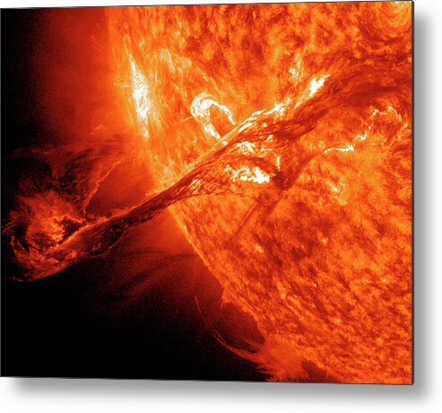 Star Metal Print featuring the photograph Solar Flare by Solar Dynamics Observatory/nasa