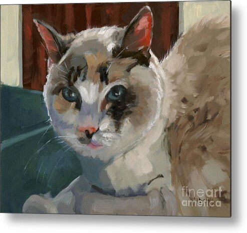 Pet Metal Print featuring the painting SOLD -Nelly Logan by Nancy Parsons