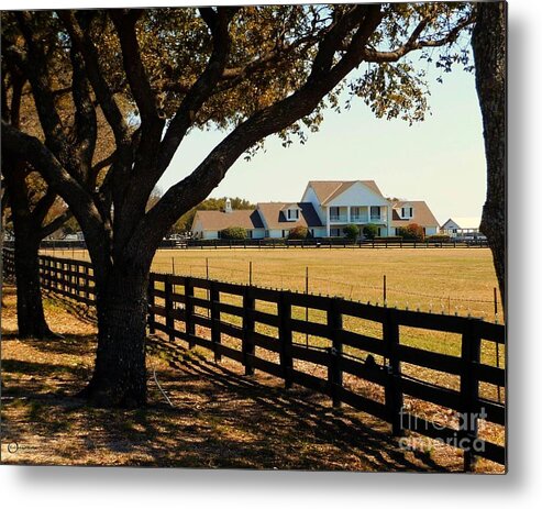Southfork Ranch Metal Print featuring the photograph Southfork Ranch - Across the Pasture by Robert ONeil