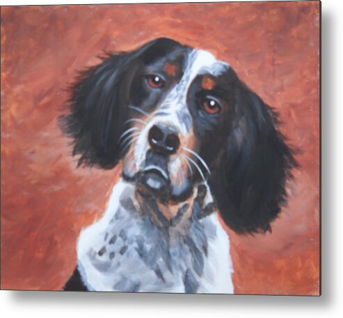 Pets Metal Print featuring the painting Spaniel by Kathie Camara