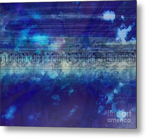 Digital Metal Print featuring the digital art Speed Of Thought by Peter Awax