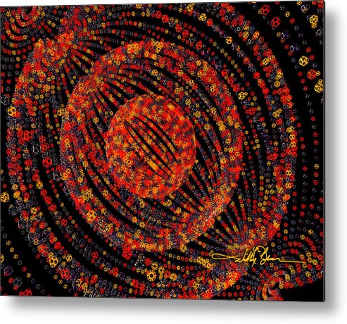 Abstract Metal Print featuring the digital art Sphere Blast by William Ladson