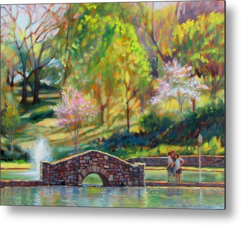 Paintings Of Salem Va Metal Print featuring the painting Spring Morning by Bonnie Mason